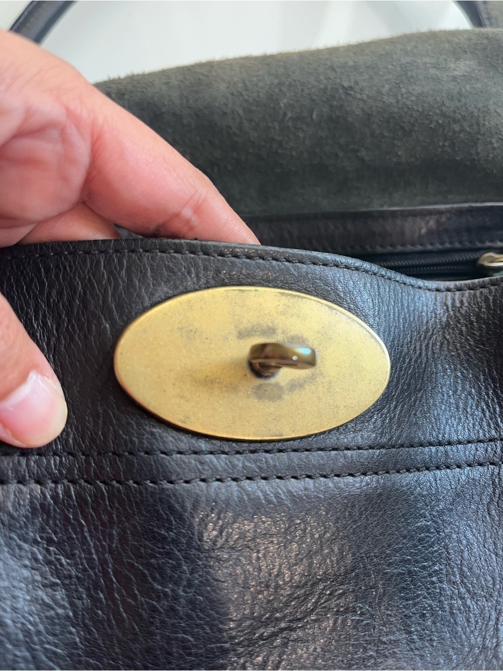 MULBERRY BLACK SOFT GRAINED LEATHER LEDBURY - Picture 8 of 14